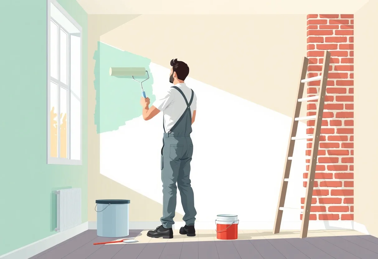 Peintre Yvetot 76190 en intervention sur un chantier