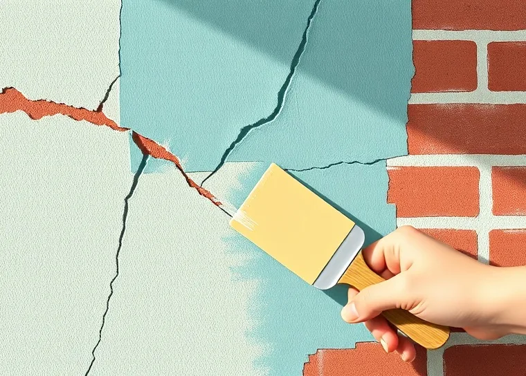 Ponçage et rebouchage des fissures avant mise en peinture